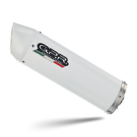 Scarico GPR compatibile con  Aprilia Rx 125 2021-2024, Albus Ceramic, Terminale di scarico Racing, con raccordo specifico e db killer estraibile, non conforme per uso stradale