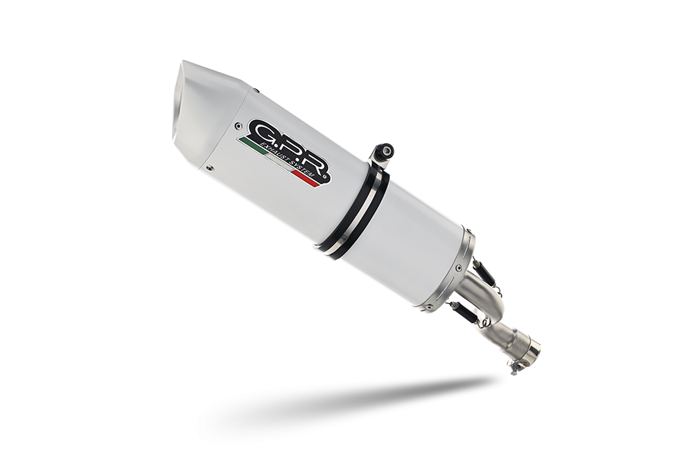 Scarico GPR compatibile con  Aprilia Rx 125 2021-2024, Albus Ceramic, Terminale di scarico Racing, con raccordo specifico e db killer estraibile, non conforme per uso stradale