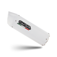 Scarico GPR compatibile con  Ktm Lc8 990 Adventure - R - DAKAR  2006-2014, Albus Ceramic, Coppia di silenziatori di scarico omologati, con flangia specifica, con db killer estraibili