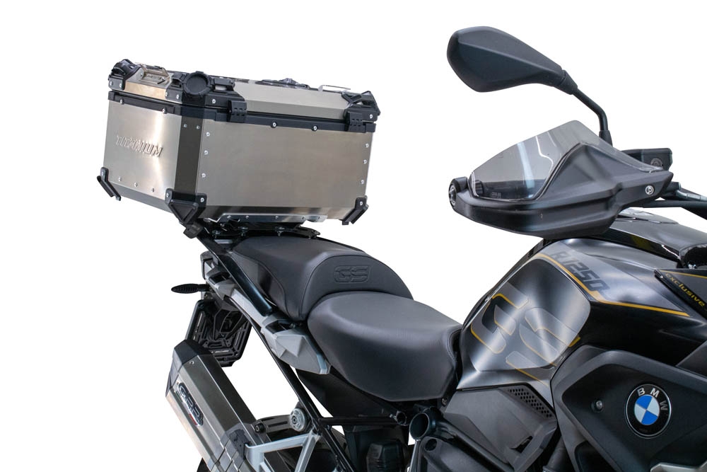 GPR TECH BAULETTO IN TITANIO TOP CASE ALPI-TECH 55 LT. SERIE TITANIUM CON PIASTRA UNIVERSALE