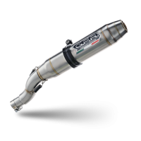 Scarico GPR compatibile con  Aprilia Dorsoduro 750  2008-2016, Deeptone Inox, Coppia di silenziatori di scarico racing, con raccordo, articolo senza omologazione