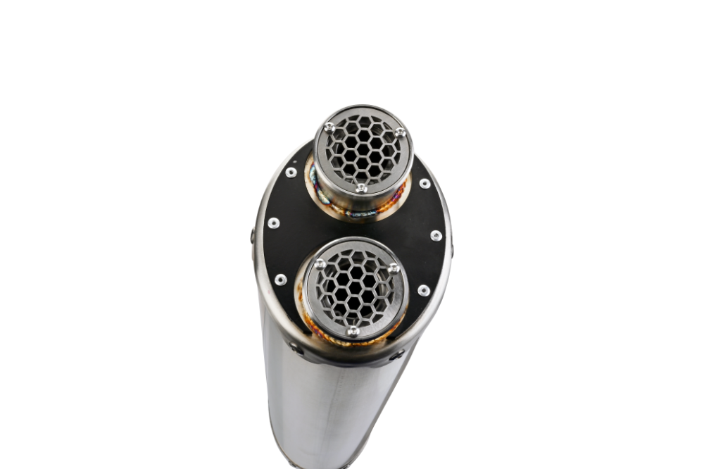 Scarico GPR compatibile con  Bmw R 1250 Gs -Adventure 2021-2024, Dual Inox, Scarico omologato, silenziatore con db killer estraibile e raccordo specifico