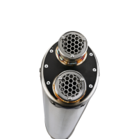 Scarico GPR compatibile con  Bmw R 1250 Gs -Adventure 2021-2024, Dual Inox, Scarico omologato, silenziatore con db killer estraibile e raccordo specifico