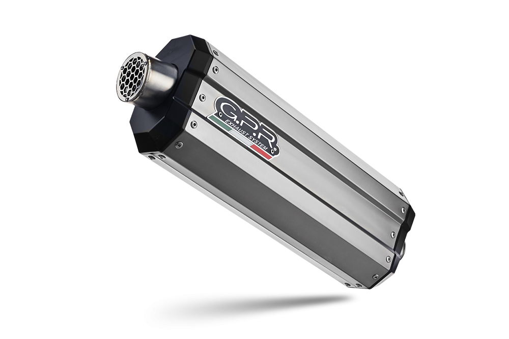GPR exhaust compatible with  Ktm LC 8 Super Adventure 1290  R 2021-2024, Sonic Titanium, Homologated legal full system exhaust, including removable db killer and catalyst 