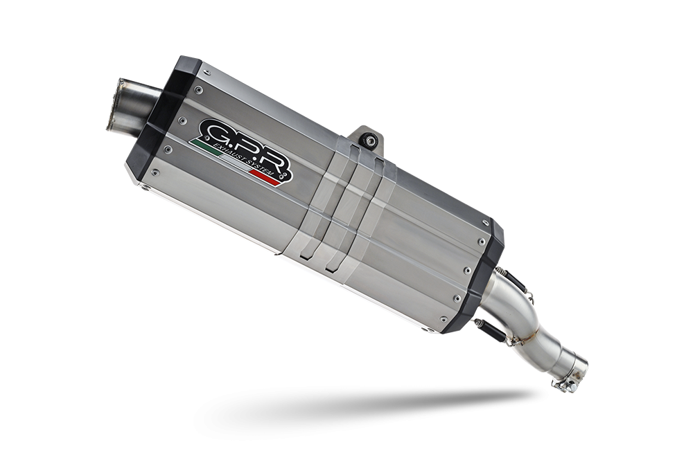 GPR exhaust compatible with  Ktm LC 8 Super Adventure 1290  R 2021-2024, Sonic Titanium, Homologated legal full system exhaust, including removable db killer and catalyst 