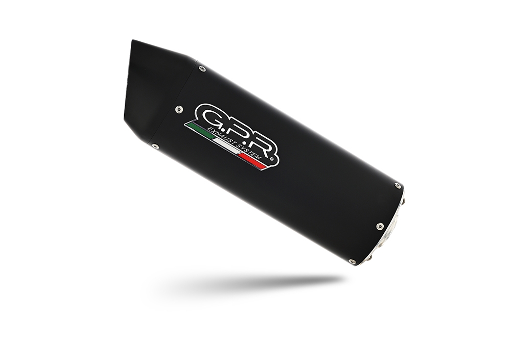 Exhaust compatible with Kawasaki Versys 650 2006-2014, Furore Nero, Homologated legal slip-on exhaust including removable db killer and link pipe 