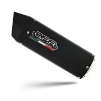 Exhaust compatible with Kawasaki Versys 650 2006-2014, Furore Nero, Homologated legal slip-on exhaust including removable db killer and link pipe 