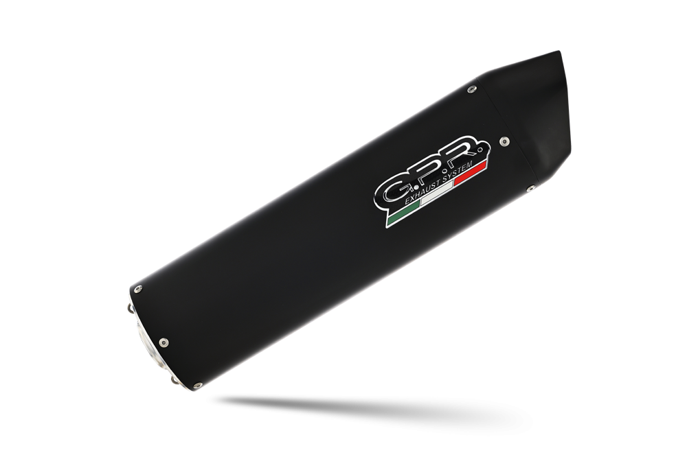 Scarico GPR compatibile con  Ktm Lc8 990 Adventure - R - DAKAR  2006-2014, Furore Nero, Coppia di silenziatori di scarico omologati, con flangia specifica, con db killer estraibili