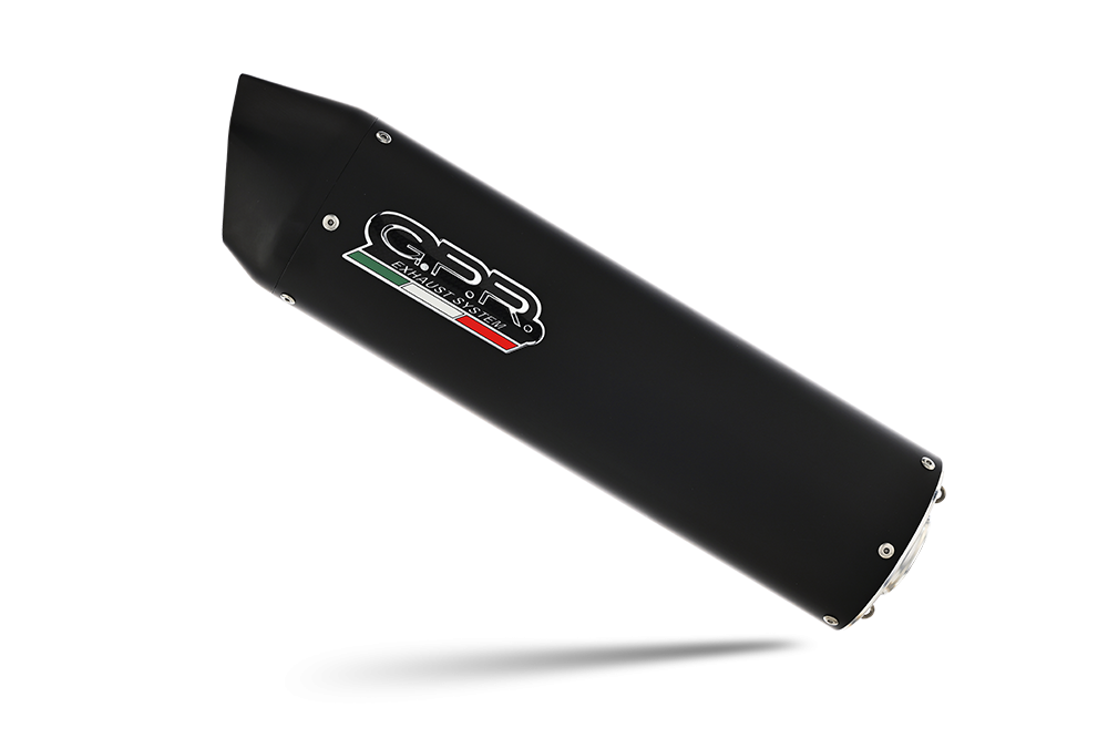Scarico GPR compatibile con  Kawasaki ZX-10R 2006-2007, Furore Nero, Coppia di silenziatori di scarico omologati, con flangia specifica, con db killer estraibili