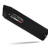 Scarico GPR compatibile con  Kawasaki ZX-10R 2006-2007, Furore Nero, Coppia di silenziatori di scarico omologati, con flangia specifica, con db killer estraibili