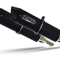 Scarico GPR compatibile con  Ktm Lc8 990 Adventure - R - DAKAR  2006-2014, Furore Nero, Coppia di silenziatori di scarico omologati, con flangia specifica, con db killer estraibili