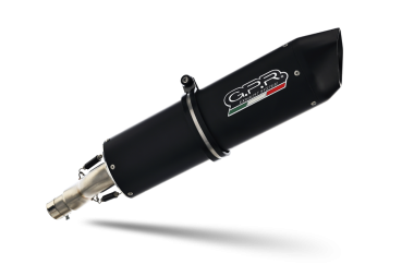 Scarico GPR compatibile con  Ktm Smc 660 2002-2004, Furore Nero, Scarico omologato, silenziatore con db killer estraibile e raccordo specifico