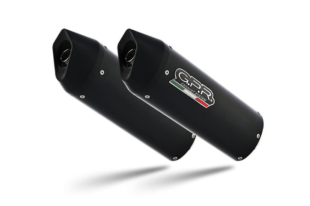 Scarico GPR compatibile con  Kawasaki ZX-10R 2006-2007, Furore Nero, Coppia di silenziatori di scarico omologati, con flangia specifica, con db killer estraibili