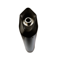 Scarico GPR compatibile con  Sym Simphony 125 S - SR 2008-2014, Furore Nero, Scarico completo racing, fornito con db killer estraibile e collettore, non conforme per uso stradale