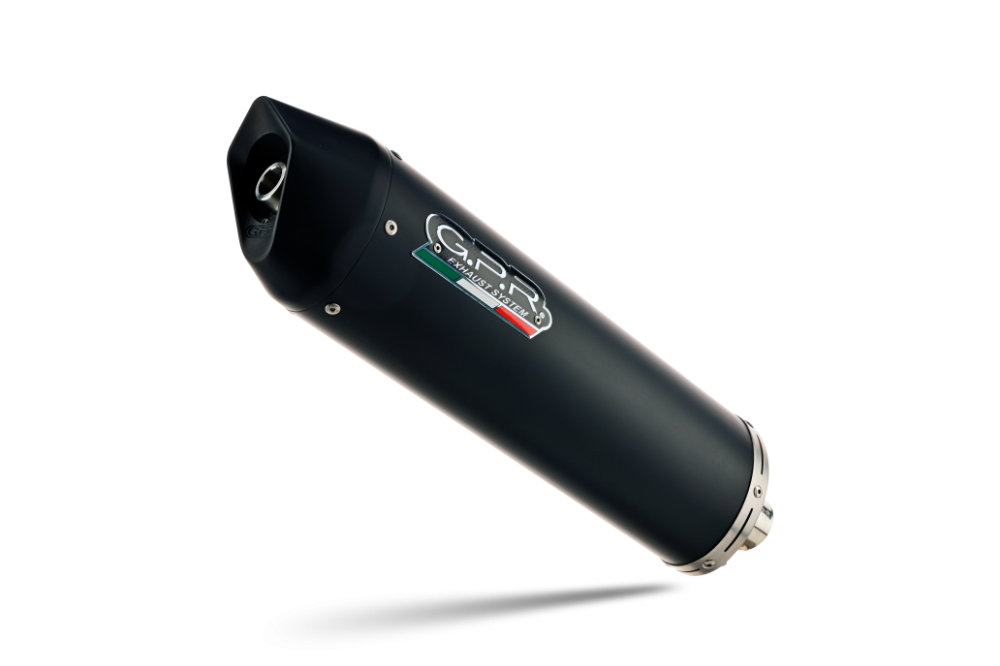 Scarico GPR compatibile con  Sym Simphony 125 S - SR 2008-2014, Furore Nero, Scarico completo racing, fornito con db killer estraibile e collettore, non conforme per uso stradale