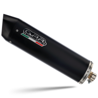Scarico GPR compatibile con  Sym Simphony 125 S - SR 2008-2014, Furore Nero, Scarico completo racing, fornito con db killer estraibile e collettore, non conforme per uso stradale