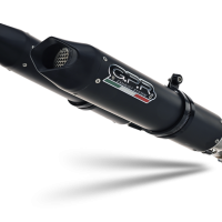 Scarico GPR compatibile con  Aprilia Dorsoduro 900 2017-2020, Furore Evo4 Nero, Coppia di terminali di scarico omologati, forniti con db killer removibili e raccordi specifici