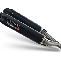 Scarico GPR compatibile con  Aprilia Dorsoduro 900 2017-2020, Furore Evo4 Nero, Coppia di terminali di scarico omologati, forniti con db killer removibili e raccordi specifici