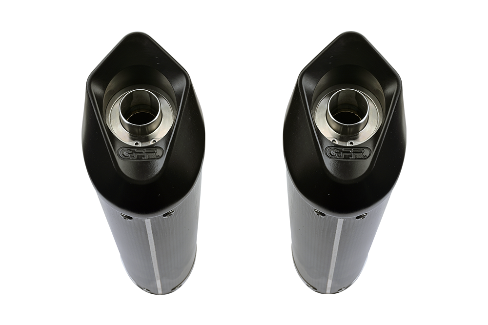 Scarico GPR compatibile con  Ducati 996 -S -SPS 1998-2001, Furore Poppy, Coppia di Terminali di scarico, impianto semi-completo, omologato, con db killer estraibile