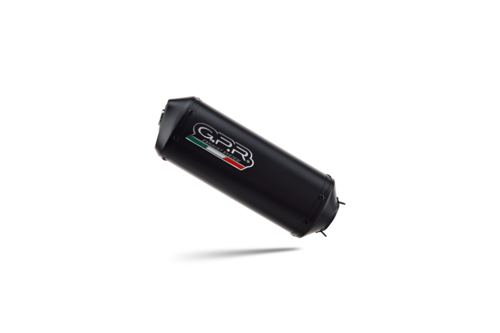 Scarico GPR compatibile con  Kawasaki Er 6 N - F  2005-2011, Ghisa , Terminale di scarico omologato, fornito con db killer estraibile, catalizzatore e raccordo specifico