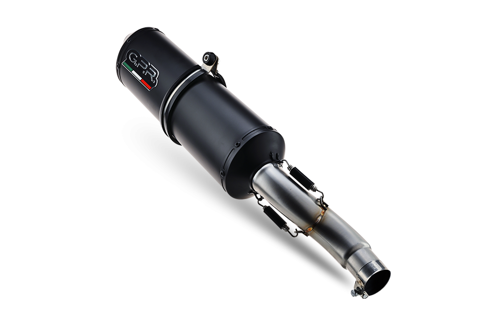 Scarico GPR compatibile con  Kawasaki Er 6 N - F  2005-2011, Ghisa , Terminale di scarico omologato, fornito con db killer estraibile, catalizzatore e raccordo specifico