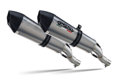 Scarico GPR compatibile con  Honda Cbf 1000 - ST  2006-2009, Gpe Ann. titanium, Coppia di terminali di scarico omologati, forniti con db killer removibili e raccordi specifici
