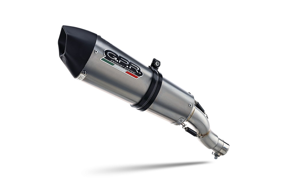 GPR exhaust compatible with  Suzuki Gsf 1200 Bandit - S 1997-2004, Gpe Ann. titanium, Homologated legal slip-on exhaust including removable db killer and link pipe 