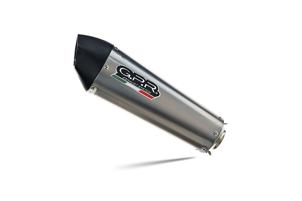 GPR exhaust compatible with  Suzuki Gsf 1200 Bandit - S 1997-2004, Gpe Ann. titanium, Homologated legal slip-on exhaust including removable db killer and link pipe 