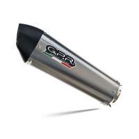Scarico compatibile con Honda Cbr 125 R 2004-2010, Gpe Ann. titanium, Silenziatore di scarico omologato, con flangia specifica, con db killer estraibile