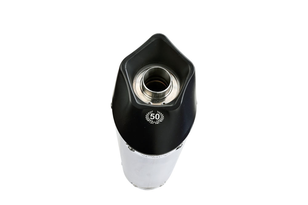 Scarico compatibile con Honda Cbr 125 R 2004-2010, Gpe Ann. titanium, Silenziatore di scarico omologato, con flangia specifica, con db killer estraibile