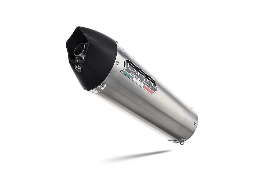 Scarico compatibile con Honda Cbr 125 R 2004-2010, Gpe Ann. titanium, Silenziatore di scarico omologato, con flangia specifica, con db killer estraibile