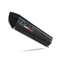 Scarico compatibile con Honda Cbr 125 R 2004-2010, Gpe Ann. Poppy, Silenziatore di scarico omologato, con flangia specifica, con db killer estraibile