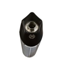 Scarico compatibile con Honda Cbr 125 R 2004-2010, Gpe Ann. Poppy, Silenziatore di scarico omologato, con flangia specifica, con db killer estraibile