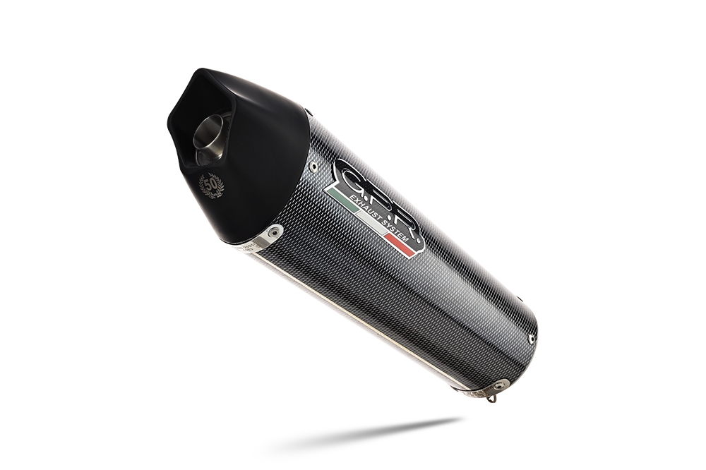 Scarico compatibile con Honda Cbr 125 R 2004-2010, Gpe Ann. Poppy, Silenziatore di scarico omologato, con flangia specifica, con db killer estraibile