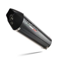 Scarico compatibile con Honda Cbr 125 R 2004-2010, Gpe Ann. Poppy, Silenziatore di scarico omologato, con flangia specifica, con db killer estraibile