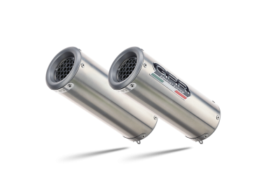 Scarico GPR compatibile con  Honda Cbf 1000 - ST  2006-2009, M3 Inox , Coppia di terminali di scarico omologati, forniti con db killer removibili e raccordi specifici