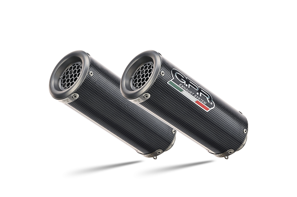 GPR exhaust compatible with  Yamaha Fz6 600-Fazer S1-S2  2004-2013, M3 Poppy , Dual Homologated legal slip-on exhaust including removable db killers and link pipes 