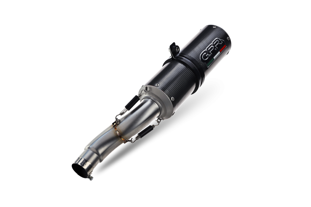 GPR exhaust compatible with  Yamaha Fz6 600-Fazer S1-S2  2004-2013, M3 Poppy , Dual Homologated legal slip-on exhaust including removable db killers and link pipes 