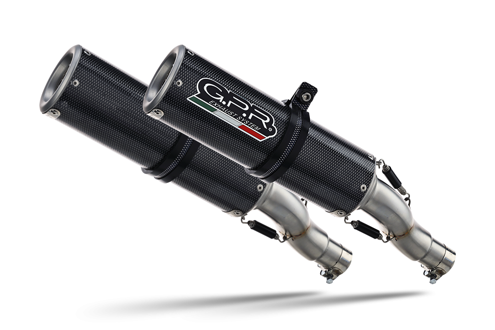 GPR exhaust compatible with  Yamaha Fz6 600-Fazer S1-S2  2004-2013, M3 Poppy , Dual Homologated legal slip-on exhaust including removable db killers and link pipes 