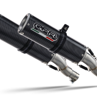 GPR exhaust compatible with  Yamaha Fz6 600-Fazer S1-S2  2004-2013, M3 Poppy , Dual Homologated legal slip-on exhaust including removable db killers and link pipes 