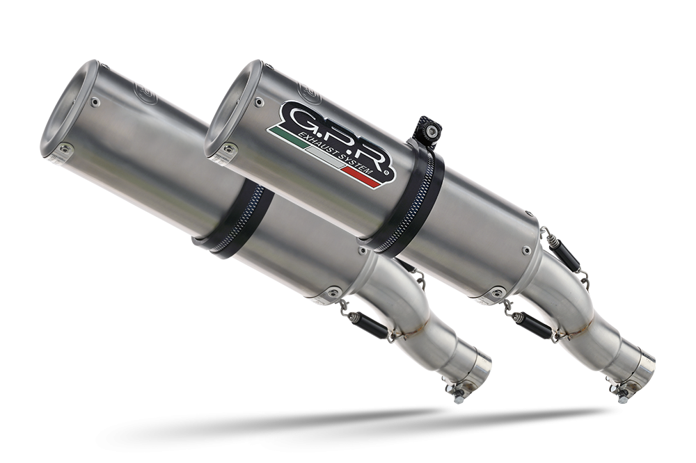 Scarico GPR compatibile con  Ducati 748 -S -SP -SPS -R -RS  1995-2002, M3 Titanium Natural, Coppia di terminali di scarico omologati, forniti con db killer removibili e raccordi specifici