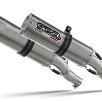 Scarico GPR compatibile con  Ducati 748 -S -SP -SPS -R -RS  1995-2002, M3 Titanium Natural, Coppia di terminali di scarico omologati, forniti con db killer removibili e raccordi specifici