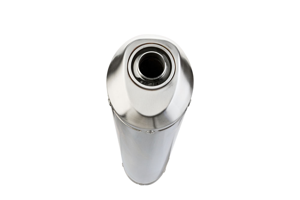 Scarico compatibile con Suzuki Sv 650 - S 1999-2002, Satinox , Terminale di scarico semi-completo, omologato, con db killer estraibile e raccordo specifico