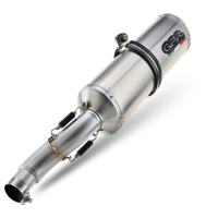 Scarico GPR compatibile con  Aprilia Tuono R 1000 Factory  2006-2010, Satinox, Coppia di terminali di scarico omologati, forniti con db killer removibili e raccordi specifici