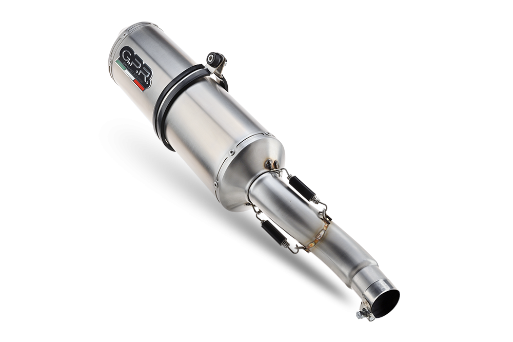 Scarico GPR compatibile con  Aprilia Tuono R 1000 Factory  2006-2010, Satinox, Coppia di terminali di scarico omologati, forniti con db killer removibili e raccordi specifici