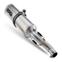 Scarico compatibile con Suzuki Burgman An 650 2013-2016, Satinox, Scarico completo omologato,fornito con db killer estraibile,catalizzatore e collettore