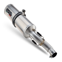 Scarico GPR compatibile con  Aprilia Tuono R 1000 Factory  2006-2010, Satinox, Coppia di terminali di scarico omologati, forniti con db killer removibili e raccordi specifici