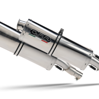 Scarico GPR compatibile con  Aprilia Sl -Falco 1000 2000-2004, Trioval, Coppia di terminali di scarico omologati, forniti con db killer removibili e raccordi specifici