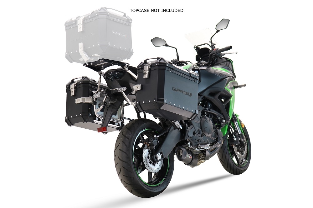 GPR TECH COMPATABILE CON Kawasaki Versys 650 2021/2022 e5 GPR TECH COPPIA DI VALIGIE LATERAL,I COLORE NERO, SERIE ALPI-TECH 38 LT. + 38 LT. CON TELAIO SPECIFICO 