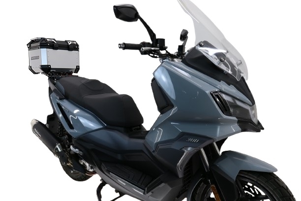 TOP CASE - BAULETTO GPR TECH COMPATABILE CON Bmw G 310 Gs 2017/2021 e4 GPR TECH BAULETTO TOP CASE ALPI-TECH 26 LT, COLORE ARGENTO CON PIASTRA SPECIFICA 